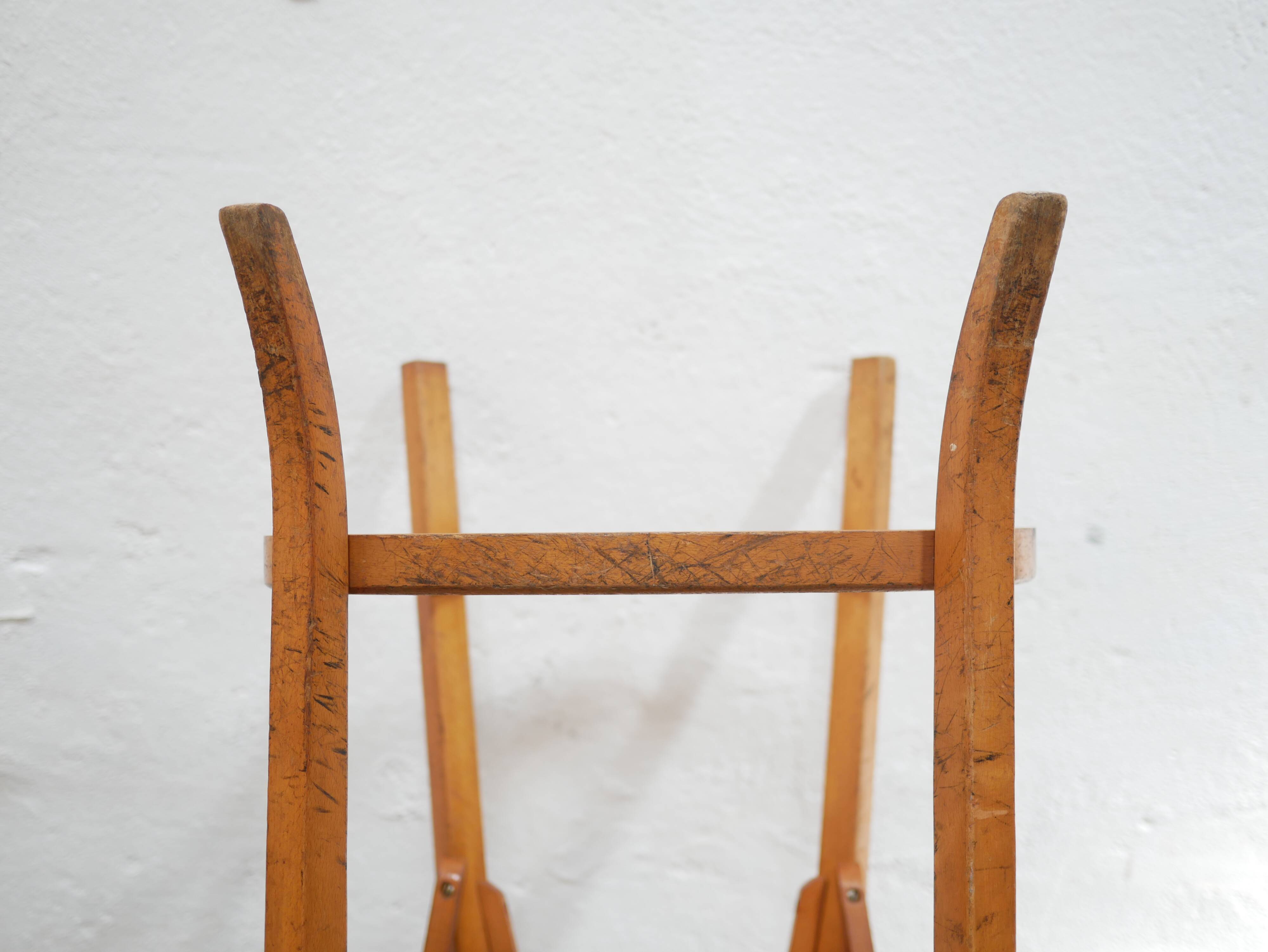 Vintage wooden bar chair by Baumann editions