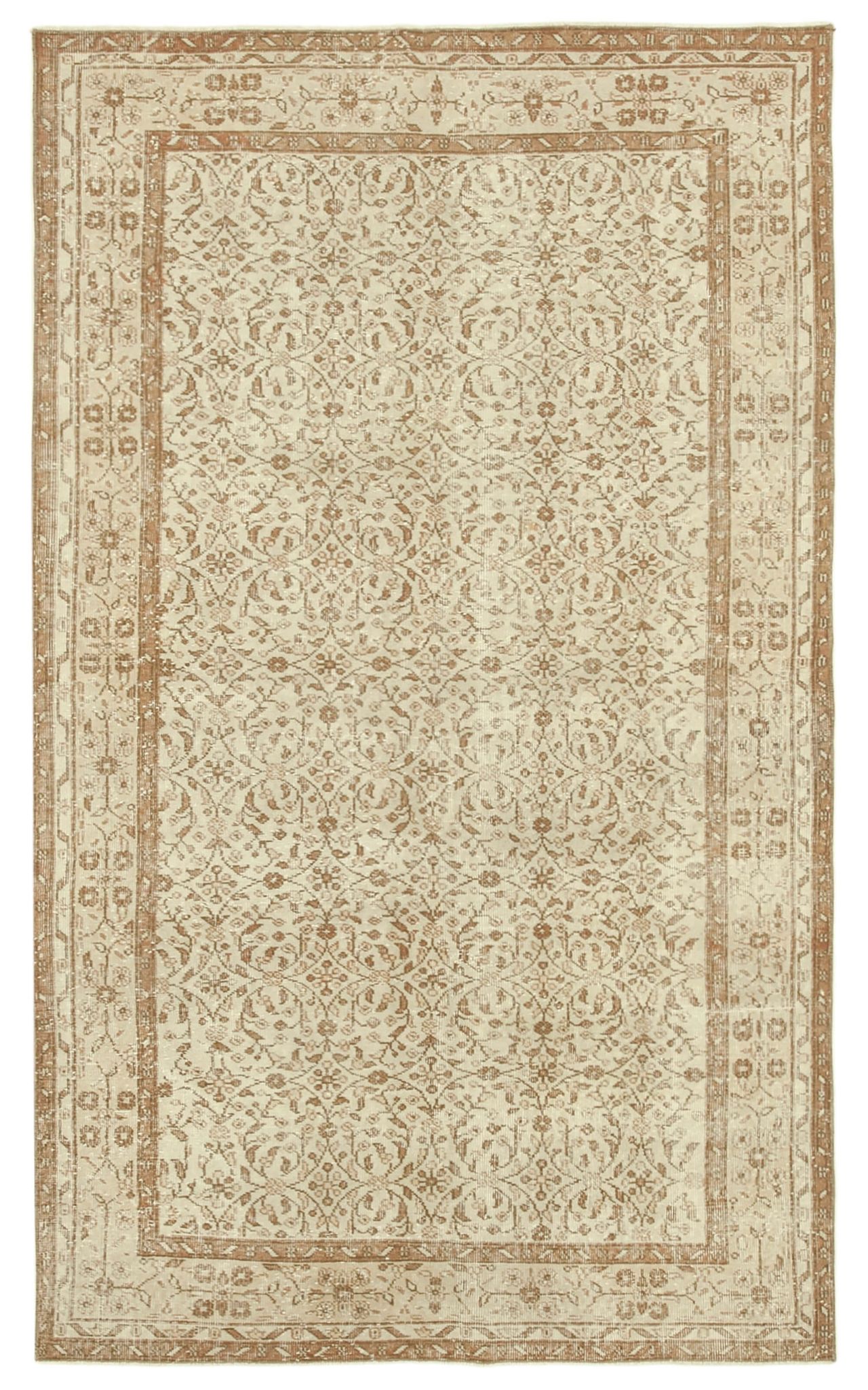 Hand-knotted one-of-a-kind turkish beige rug 165 cm x 281 cm - 38887