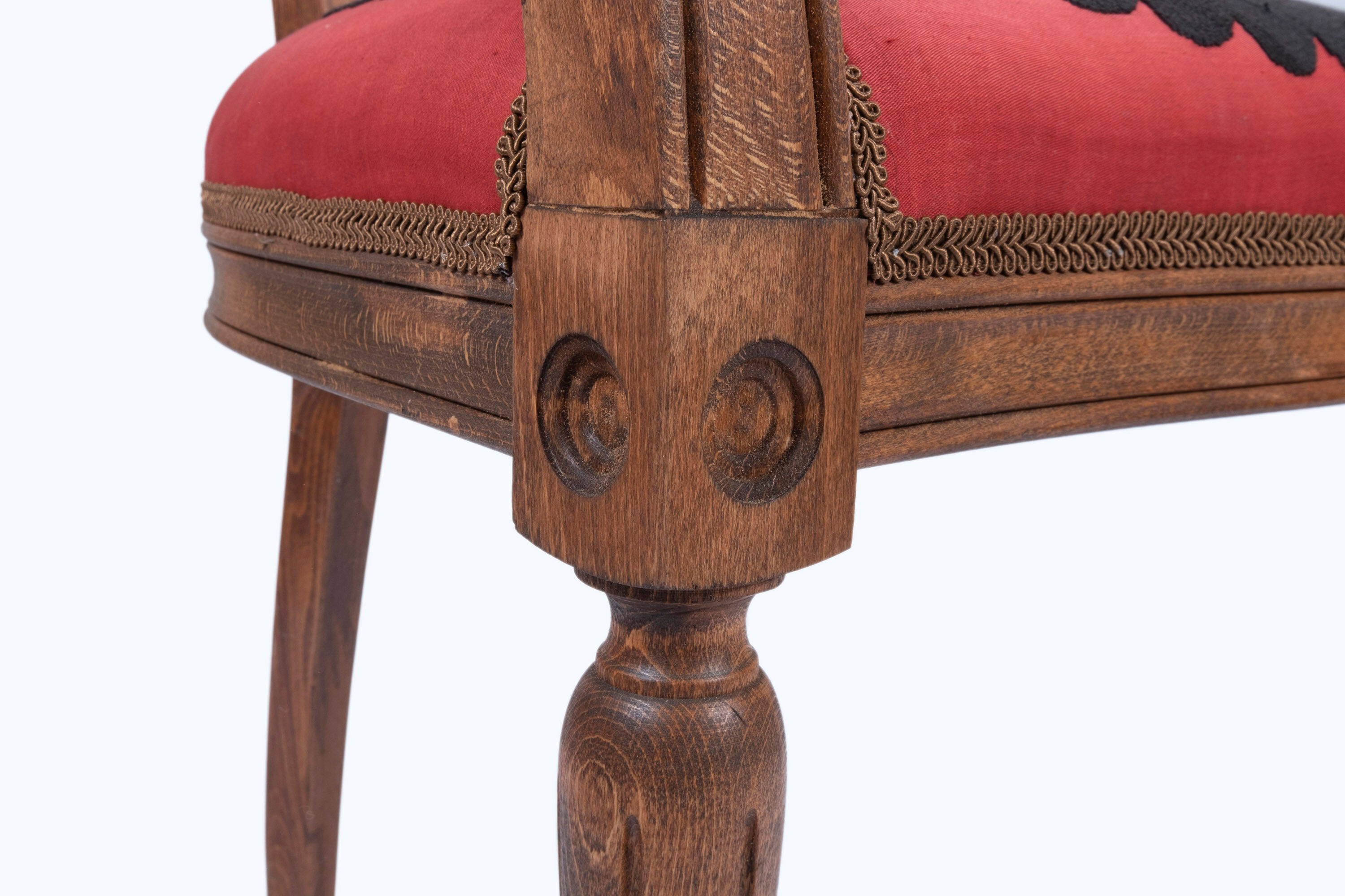 Bohemian chair, Suzani embroidery armchair with bergere style