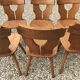 Set of 6 vintage brutalist chairs 1960-1980