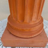 Antique fluted terracotta column or pedestal