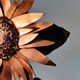 Vintage metal and bronze sunflower sculpture lamp, 1970s belgium