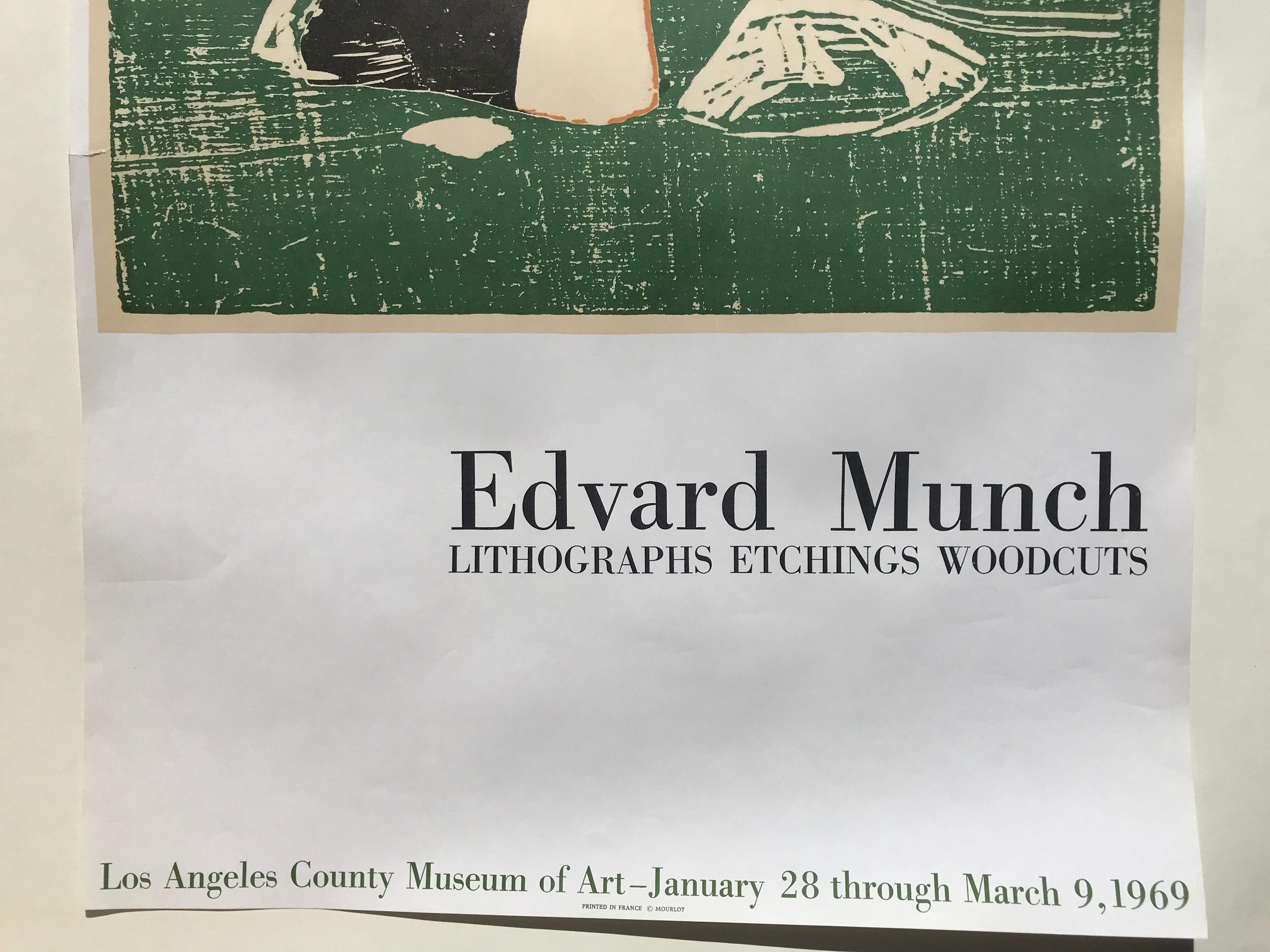 Exhibition poster Edvard Munch, Los Angeles County Museum of Art, 1969