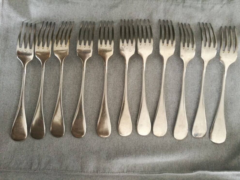 Set of christofle spoons and forks