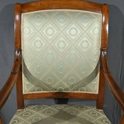 Pair of Crossed Armchairs in Mahogany, Restoration Period – Early 19th Century