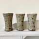 Tasses gobelets grès pyrité Gustave Tiffoche, La borne 1960/70