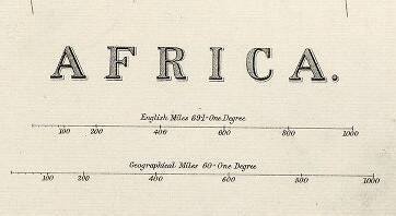 Antique map of Africa, Mauritius. Bourbon (Reunion) circa 1882, Blackie and Sons, Londn=on