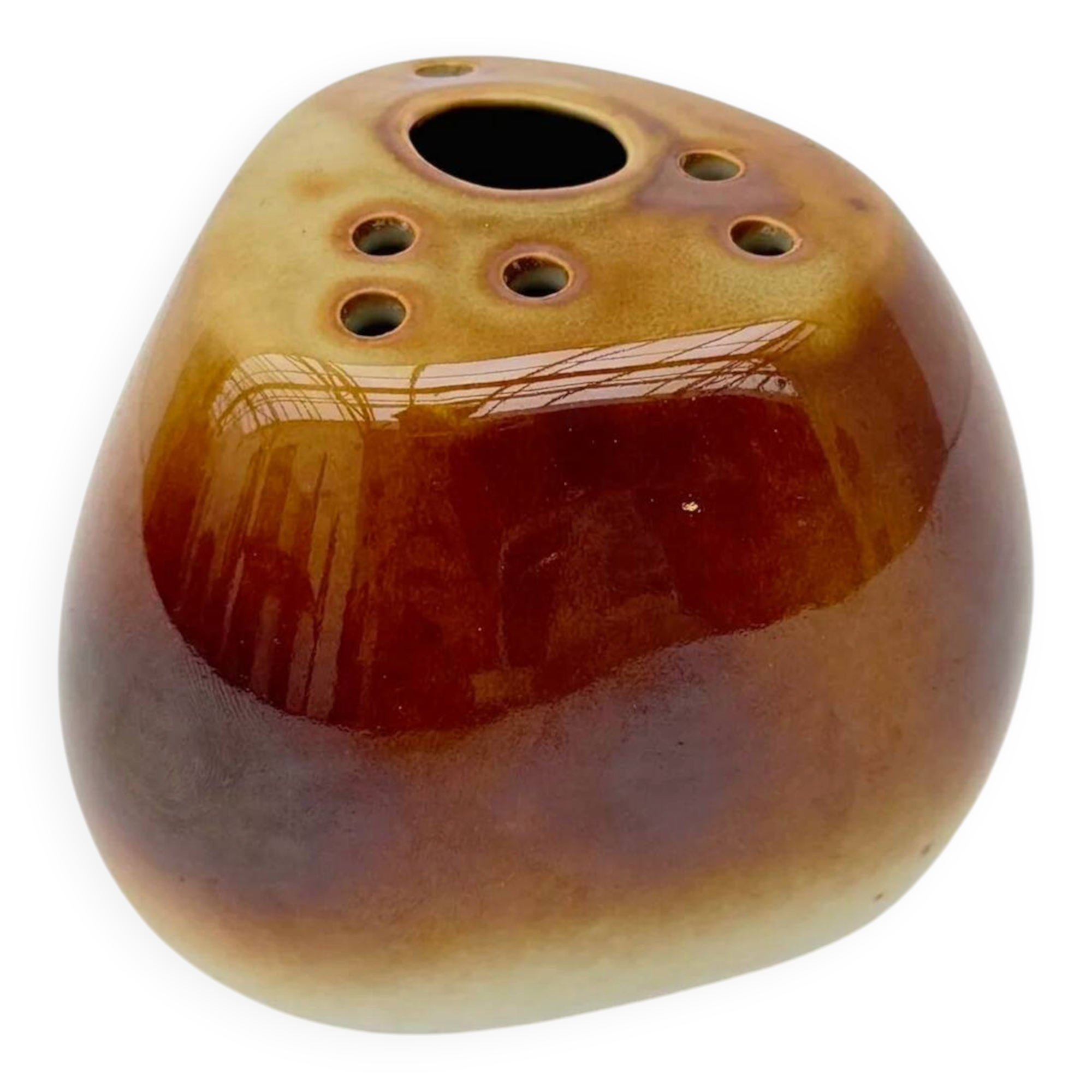 Flower vase by Pierre Lèbe for Virebent in porcelain, France 1970