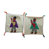 2 vintage cushion covers South America crafts