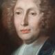 Peinture ancienne sur toile le portrait d'un prélat, école francaise xviii