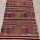 4 x 6 ft handmade runner kilim rug vintage kilim rug Turkish rug bedroom rugs