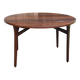Table de repas ronde en palissandre par H. Henning pour B. Hansen 4/8 pers.