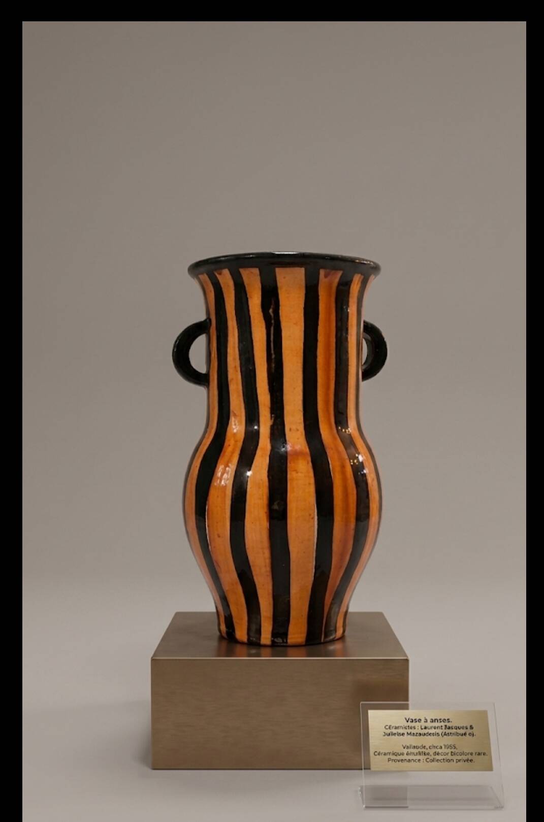 Vase graphique moderniste Vallauris– Laurent Jacques & Juliette Mazaudois