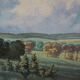 Painting HSP Sunny landscape Fields and forests signed 1956 + frame