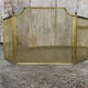 Fire Screen Grate Fireplace 3 Panels Brass 1970s Vintage