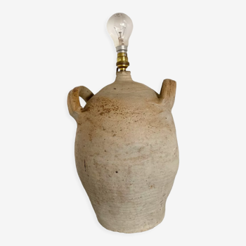Terracotta jar lamp foot