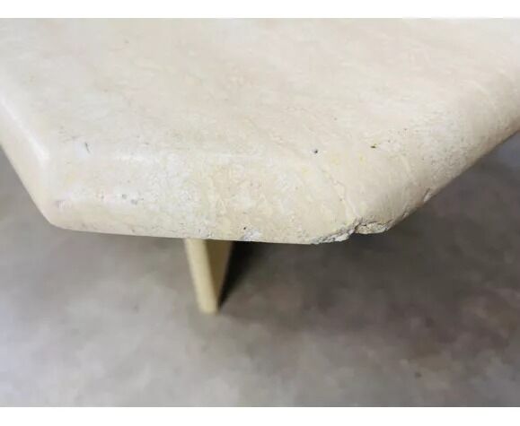Travertine rectangle coffee table