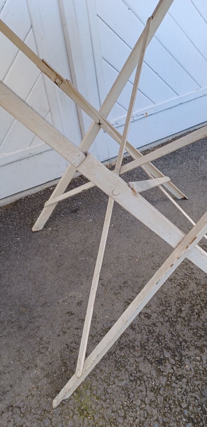 Old wrought iron garden table