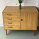 Vintage Mobel chest of drawers sideboard in wood and formica 1960 with 4 drawers