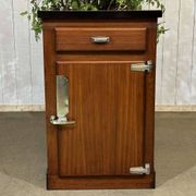 Bistro sideboard with 1 mahogany door and Formica top from the 1950s.