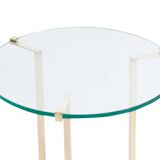 Table d'appoint vintage ronde en laiton