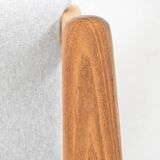 Canapé scandinave vintage extrêmement confortable en tissu gris clair années 1960, unique