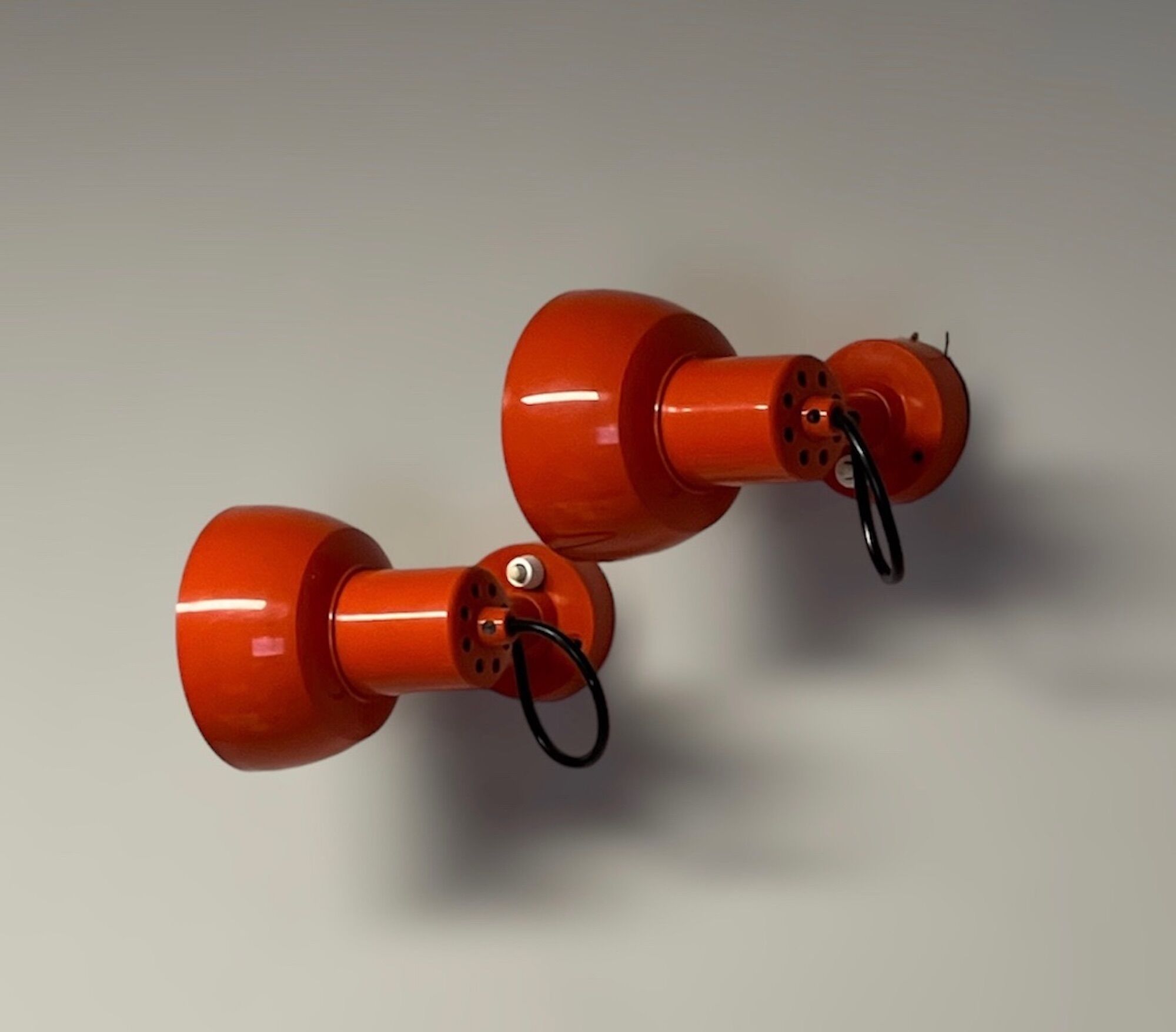 Space Age Orange Spotlights Made in Italy, 70s