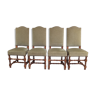 4 chaises en chêne style Louis XIII