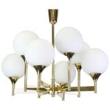 Sputnik chandelier by Kaiser, Germany, 1970s.