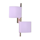 White and brass asymmetrical appliques, with double opaline, France 1950's