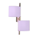 White and brass asymmetrical appliques, with double opaline, France 1950's