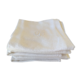Lot de 7 serviettes en coton monogramme DN