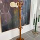 Vintage rattan parrot coat rack