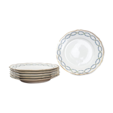 Lot 6 assiettes dessert Émile Bourgeois 1832-1926