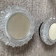 Pair of vintage sconces in molded glass 70s