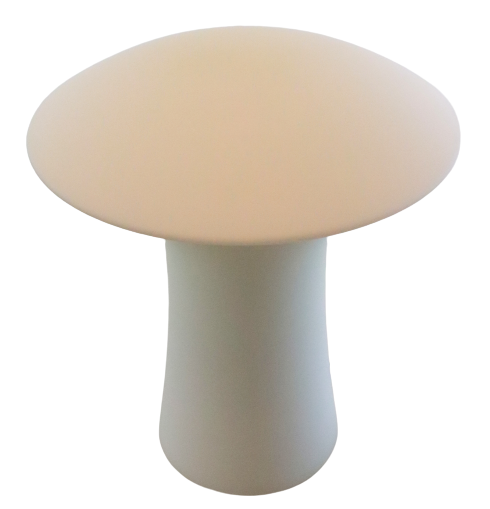 Milk glass mushroom lamp