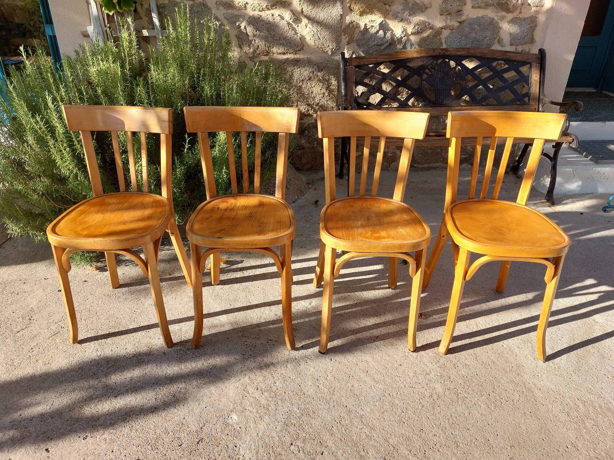 4 vintage Baumann bistro chairs