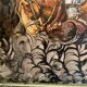 Oil painting on canvas with draft horses signed Ortega 86