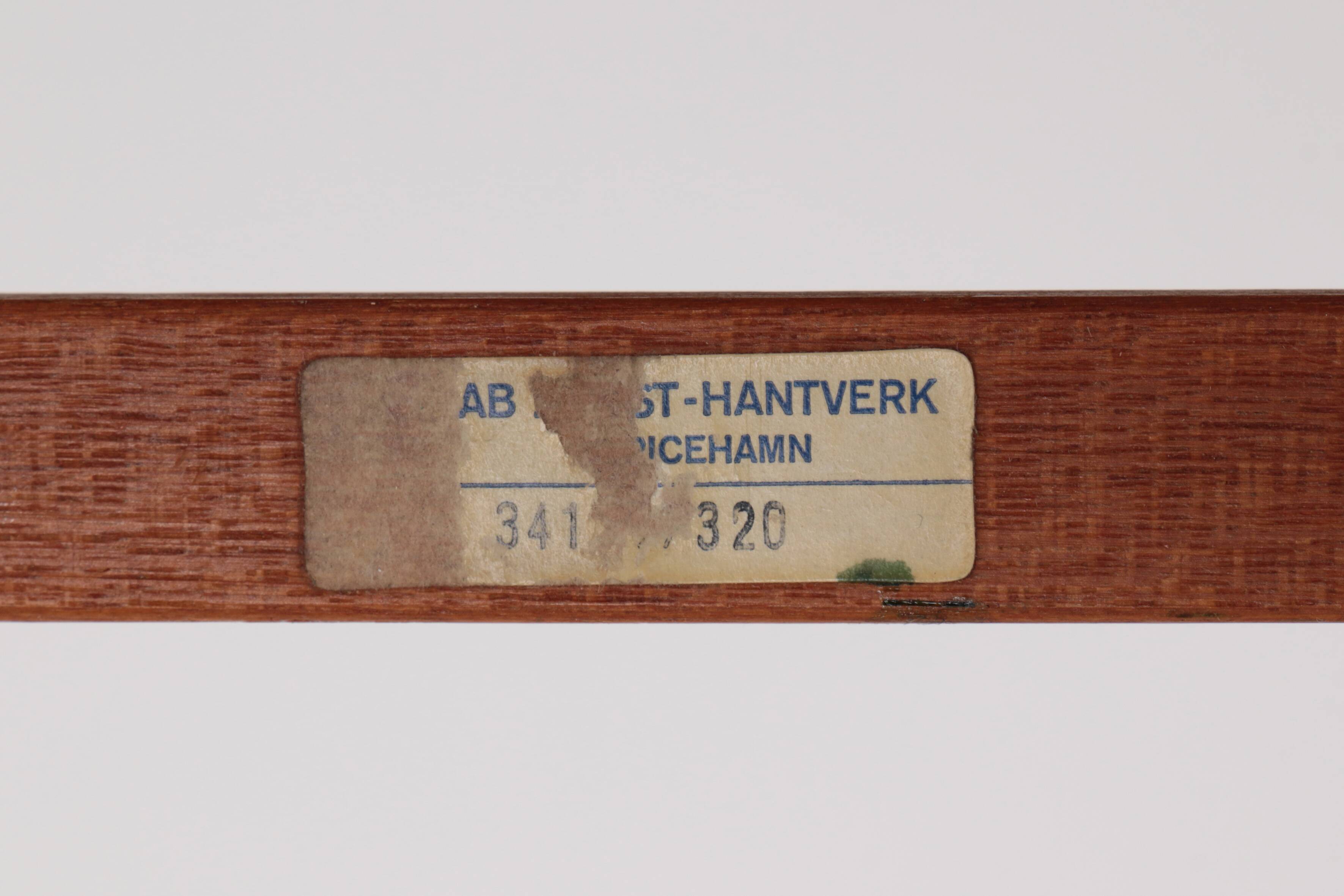 Vintage hanging lamp with two shades and teak, 1960s Sweden