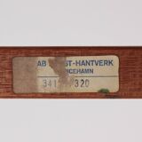 Vintage hanging lamp with two shades and teak, 1960s Sweden