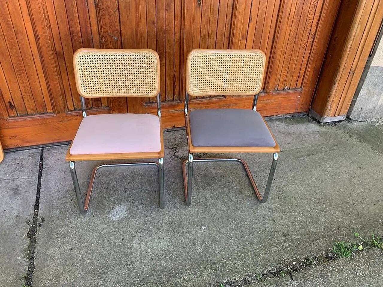 Pair of B32 Cesca chairs by Marcel Breuer, 1970s