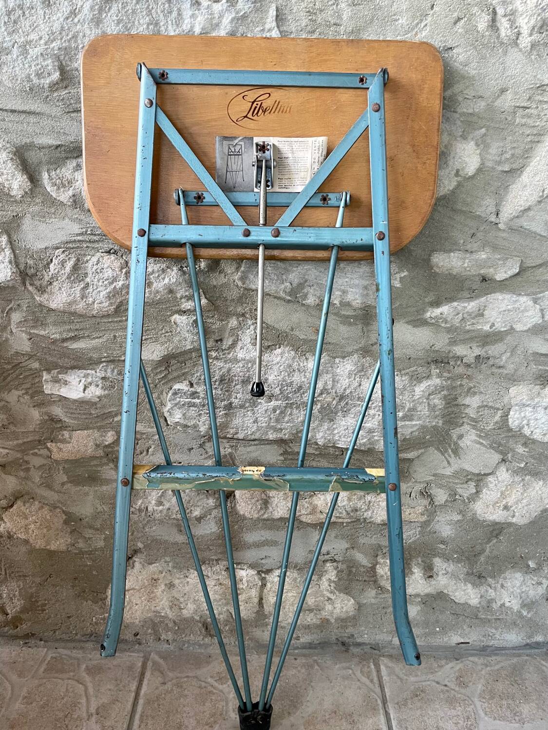 Folding workshop stool “Libellule” year 1950