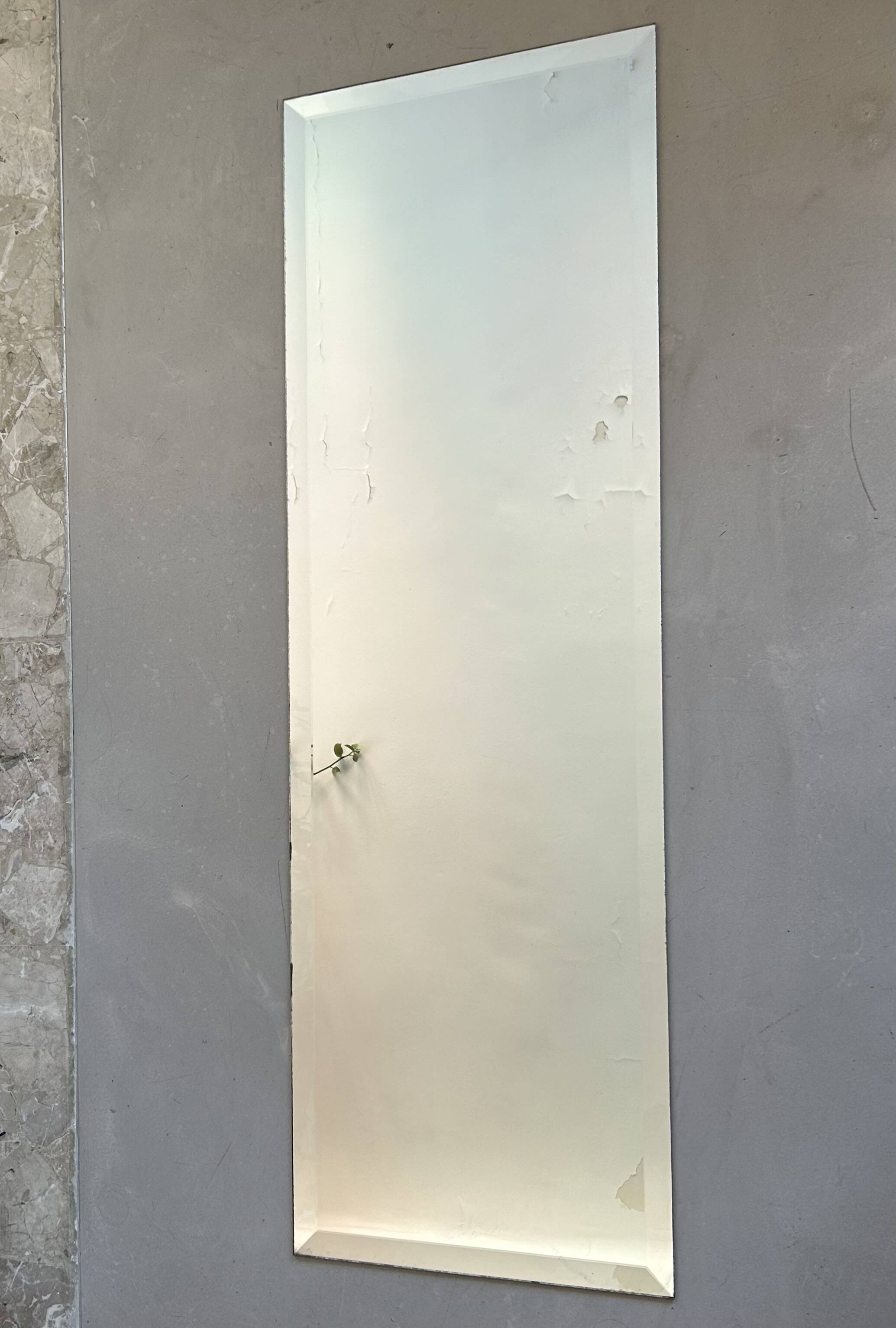 Bevelled full-length mirror, antique 45x141cm