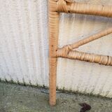 Peacock rattan headboard one person