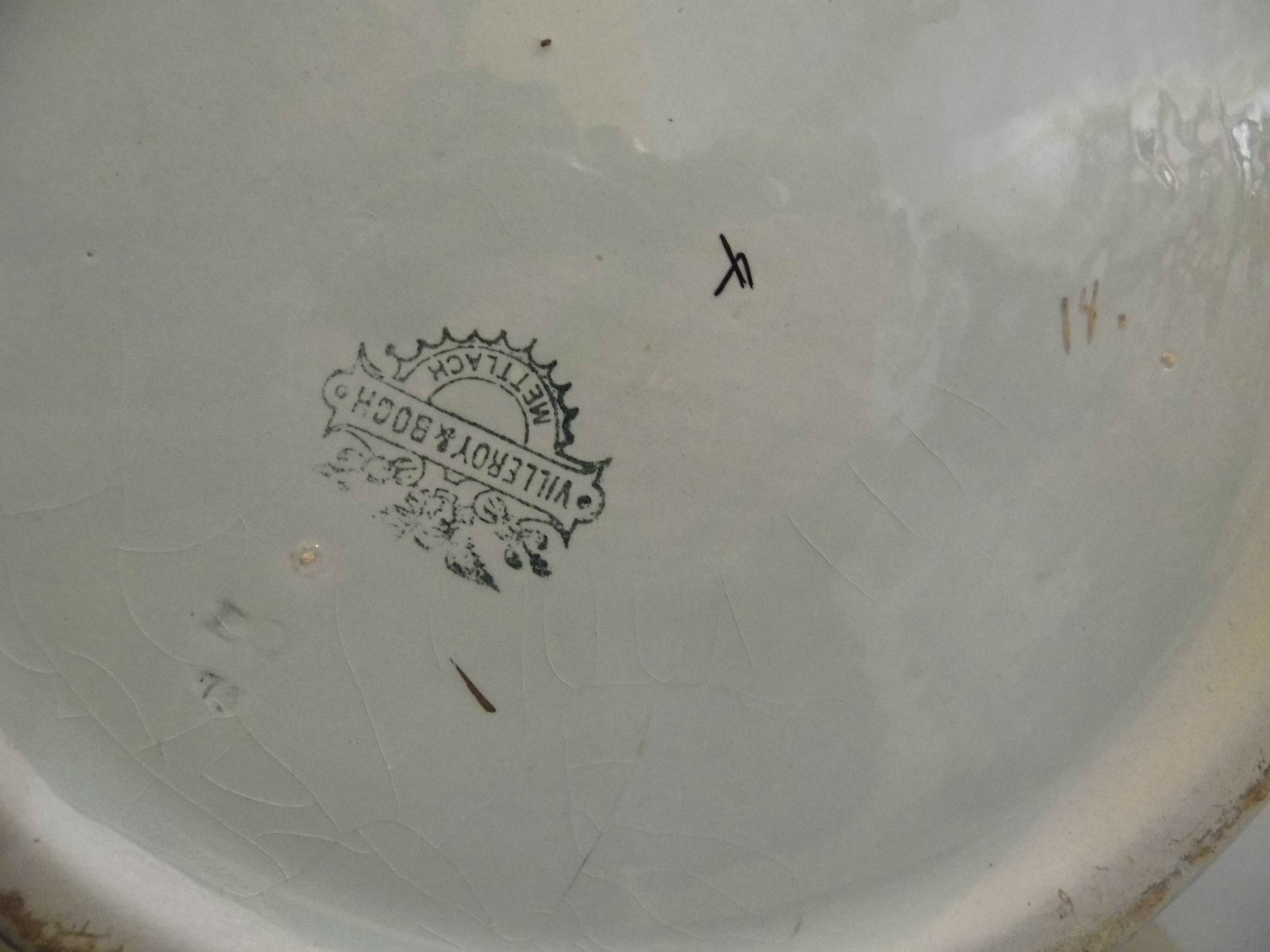 Pitcher, water broc earthenware Villeroy and Boch, late nineteenth century early XX th century