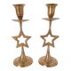 Brass star candlestick