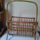 Rattan magazine rack 60s 70s
