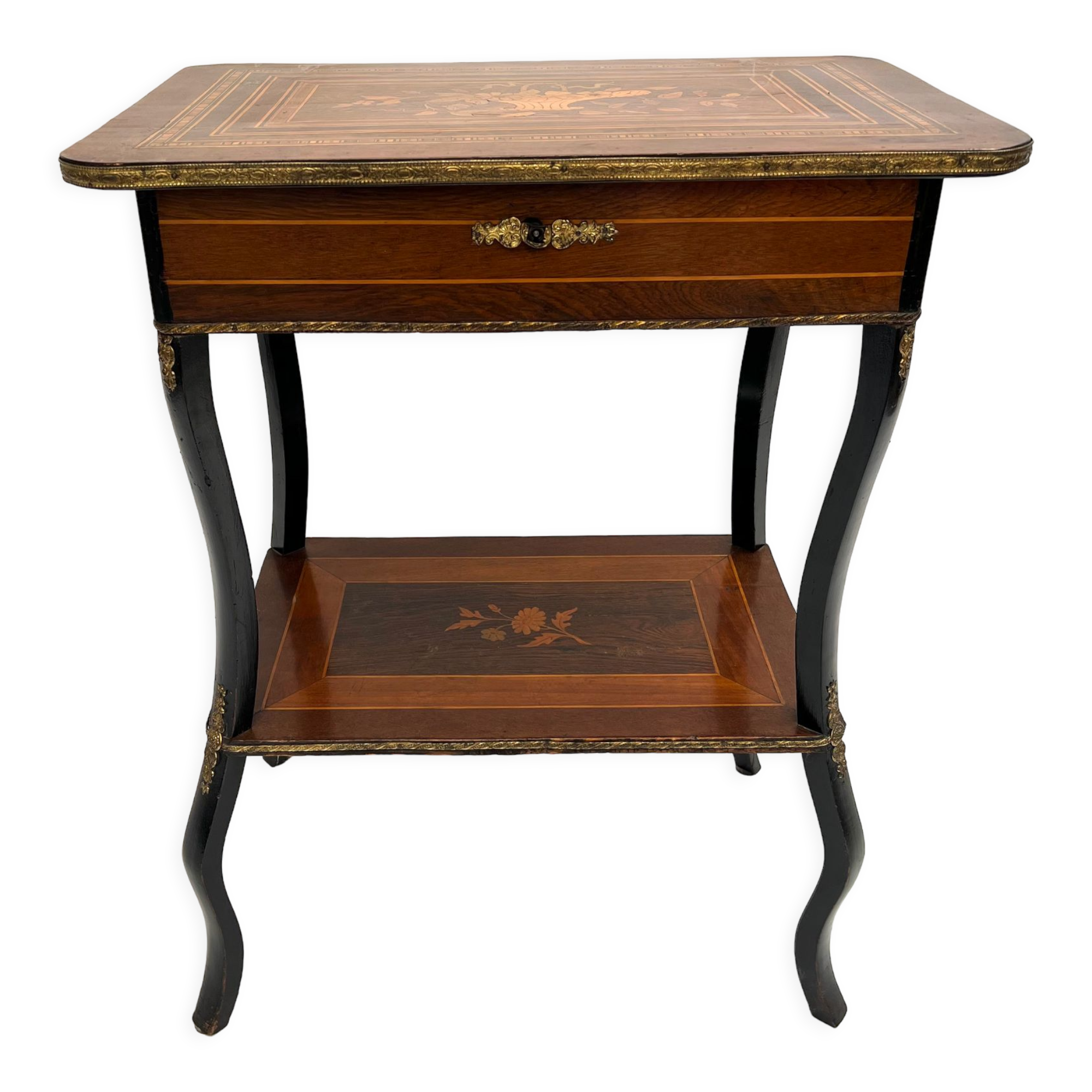 Side table with Napoleon III marquetry