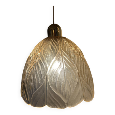 suspension feuille  en verre irisé Peill & Pultzer