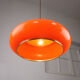 Suspension en laiton orange et plexiglas space age années 70